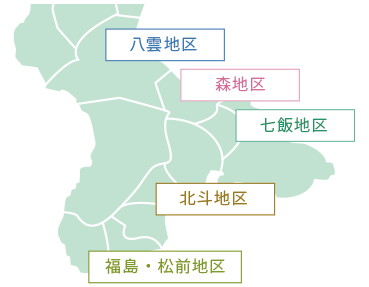 渡島当番医エリアの地図